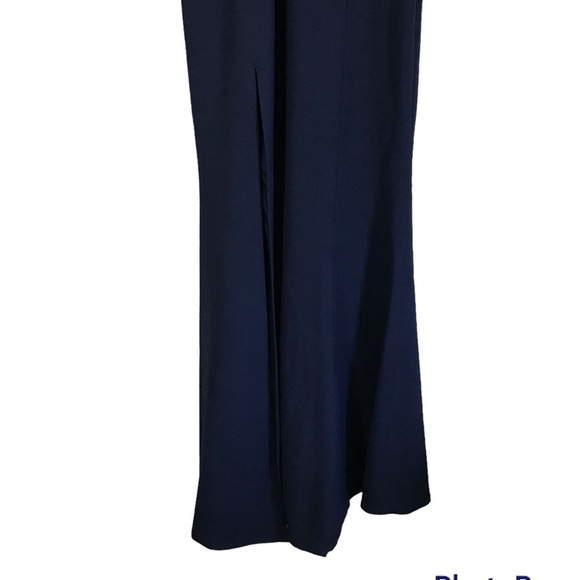 Dress the Population Women's Sandra Plunging Neckline Solid Slit Dress Size XS - Picture 4 of 11